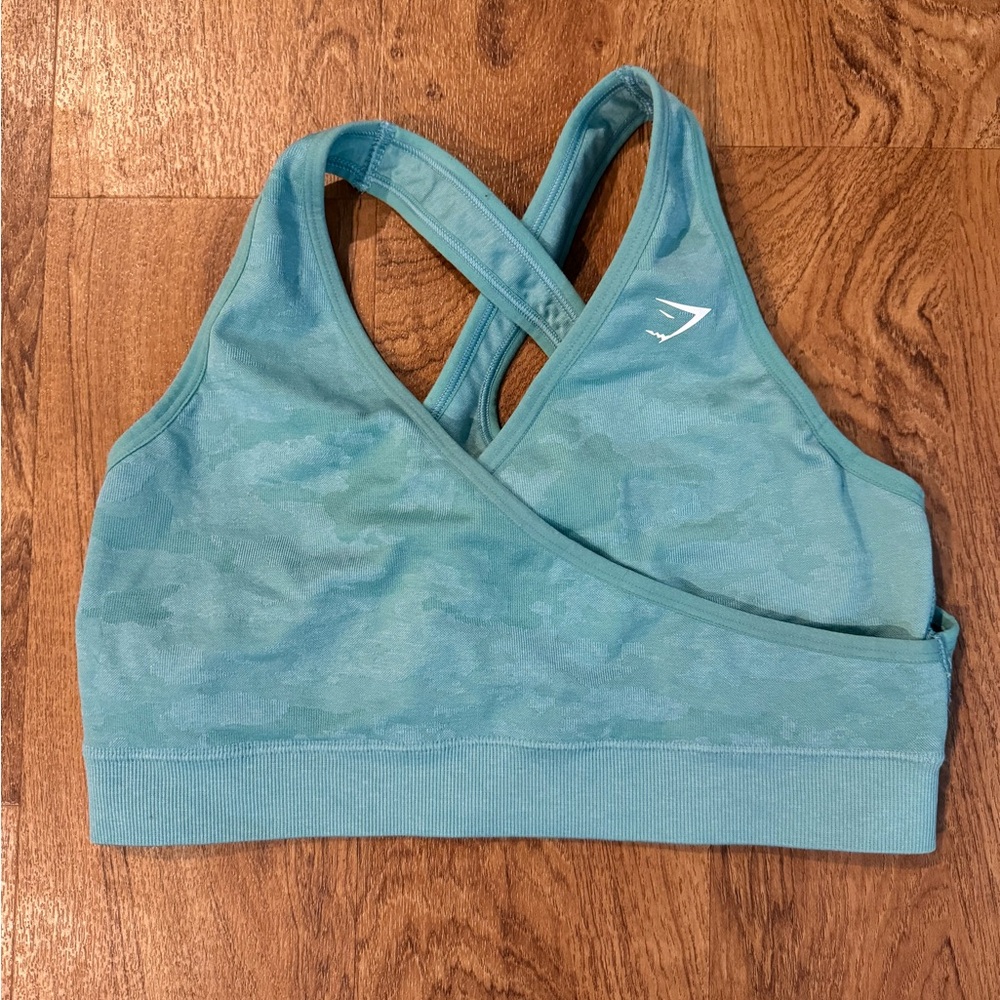 Gymshark Adapt Animal Sports Bra in green